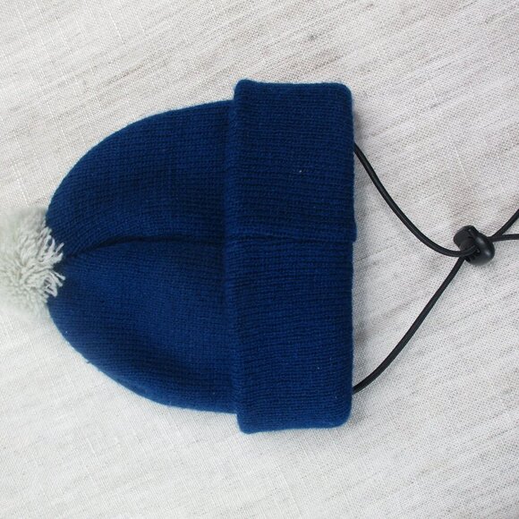 Matching Parent & Doggie Winter Beanie Hats Set Blue Pom Pom Knit My Best Friend - Picture 6 of 7